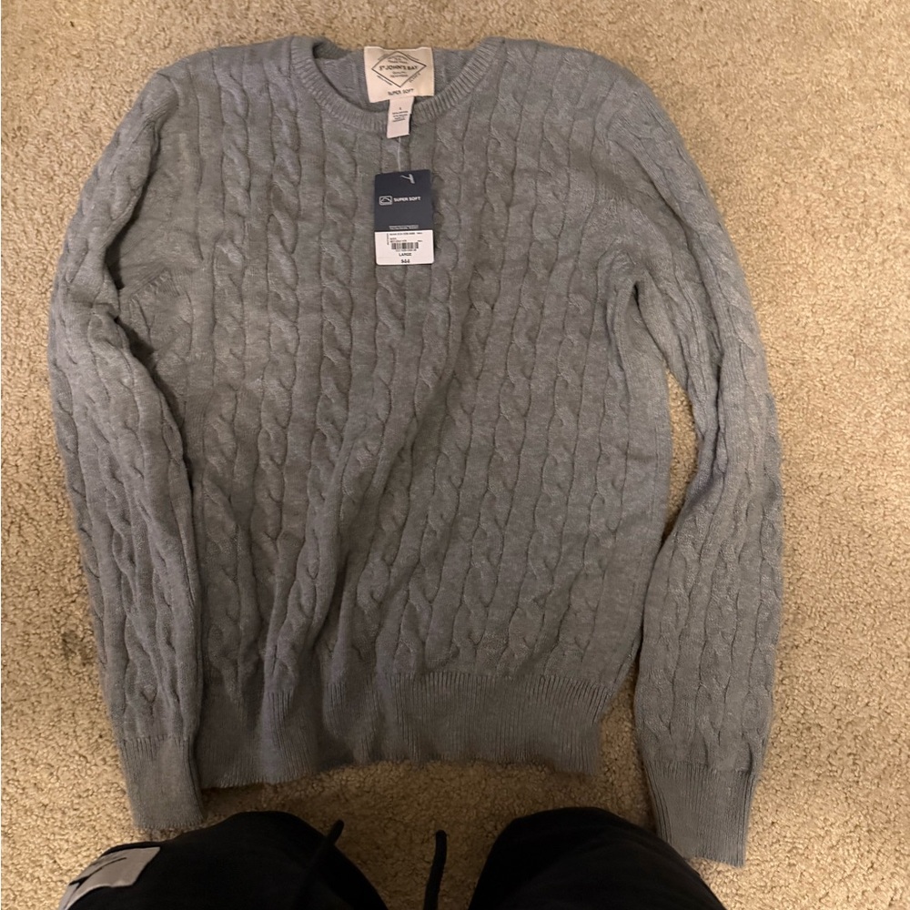 Men's Gray Sweater Large